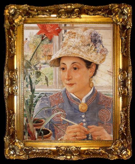 framed  Ernst Josephson Portrait of Jeanette Rubenson, ta009-2